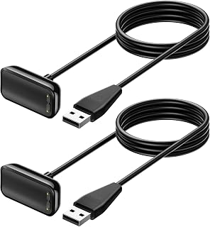 Vancle 2-Pack Charger Cable for Fitbit Luxe/Charge 5, Fast Charging Replacement USB Charging Cable Dock Stand for Luxe/Charge 5 Smartwatch (3.3 ft)