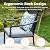 MIXPATIO 5 Piece Patio Metal Dining Set, Outdoor Table and Chairs for 4, Powder-Coating Steel Chairs with 4" Thickened Cushions, 42" Square Wood Grain Table with 1.57" Umbrella Hole for Deck Backyard
