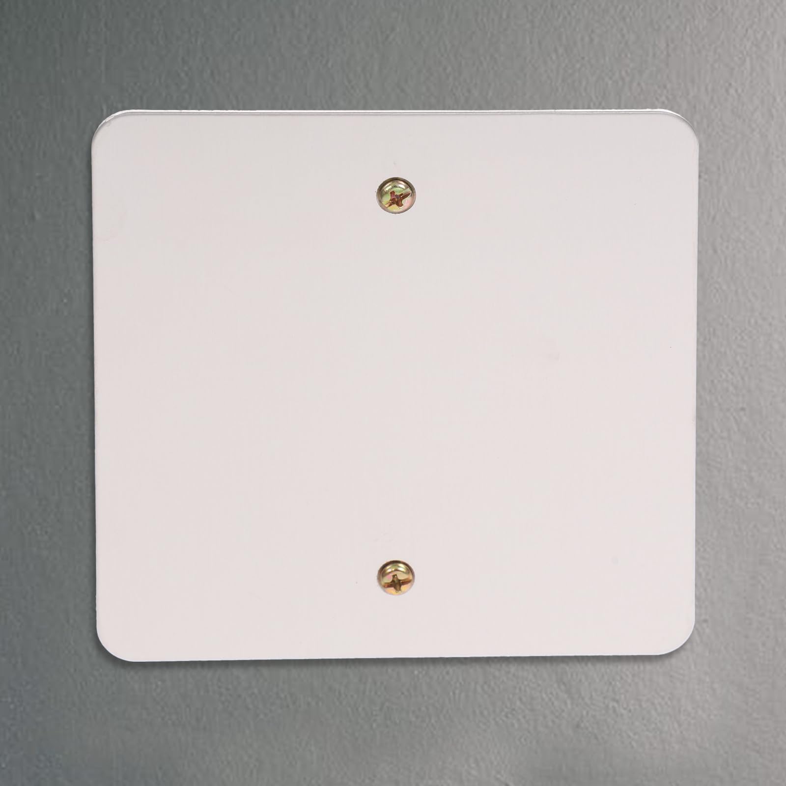 WOONEKY Boite Electrique Lot de 2 Pièces en Acier Inoxydable Argenté Cache Facile à Installer Plaque Murale de Recouvrement et Ignifuge pour Remplacement Domestique