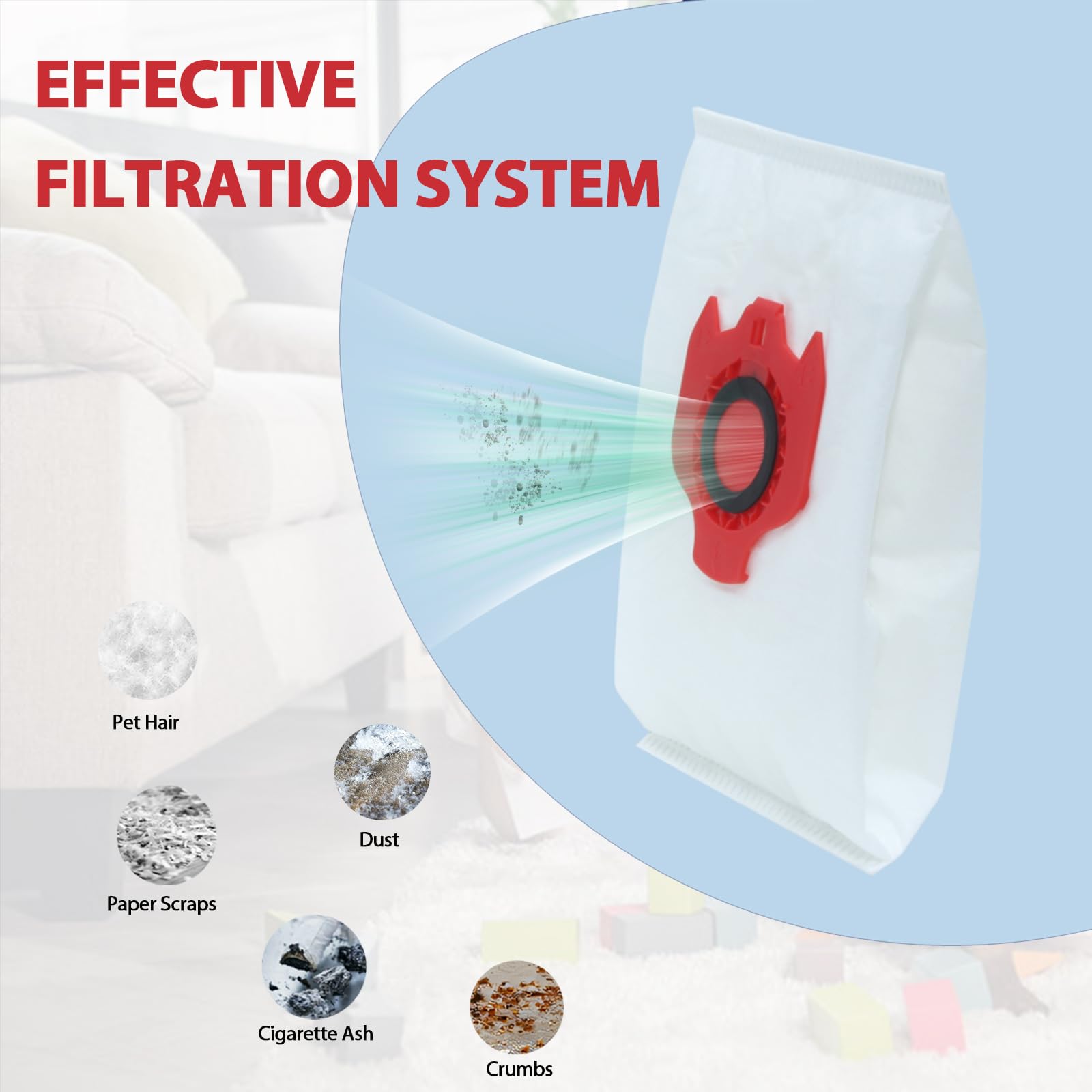 Lot De 15 Sacs Aspirateur + 4 Filtres HEPA Awinker Compatible Miele FJM S2 S3 S4 S5 S6 S7 Compact C1 C2 Complete C1