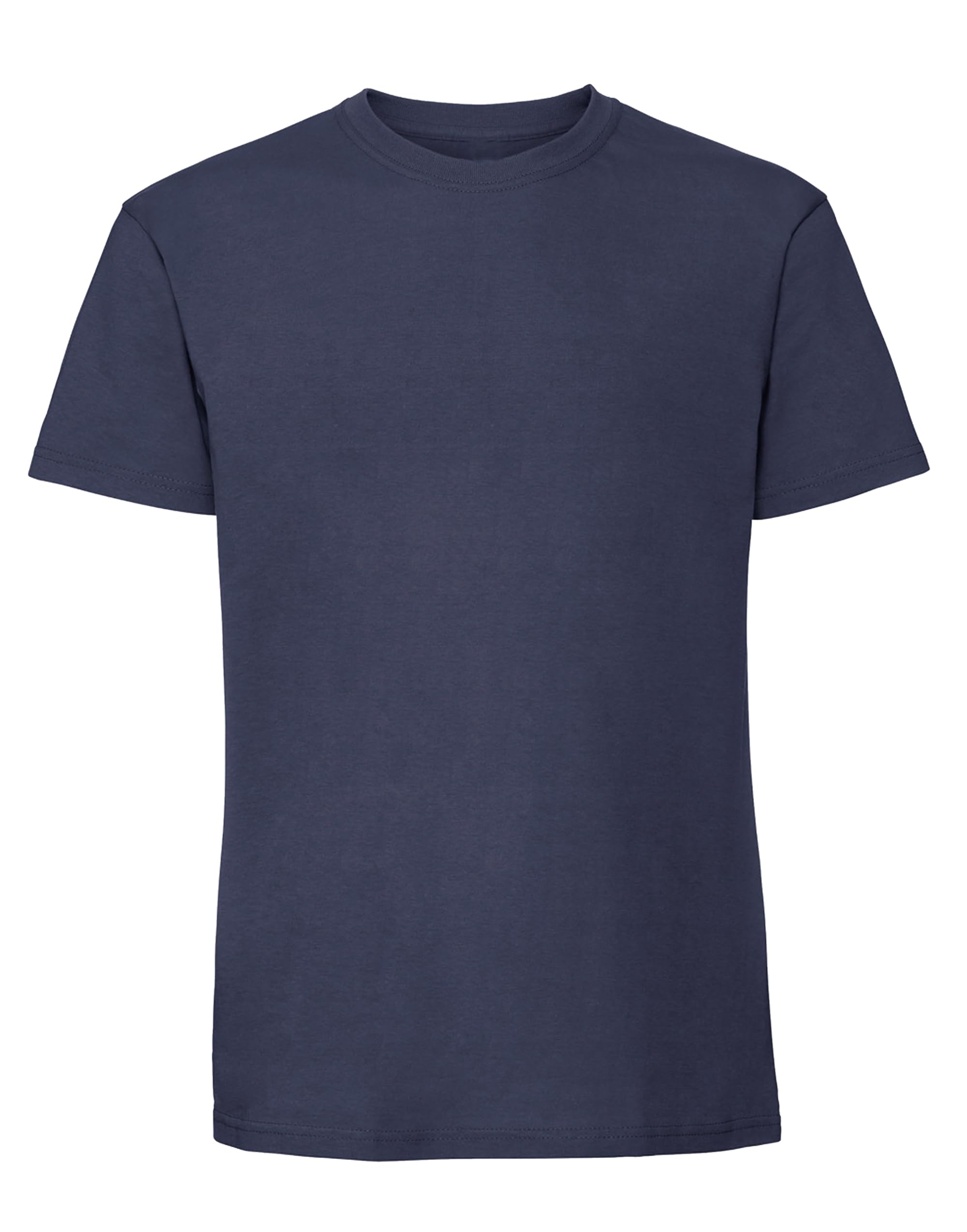 COOZO Men's Classic Blank Ringspun Premium Crew Neck Short Sleeve T-Shirt - Navy - L