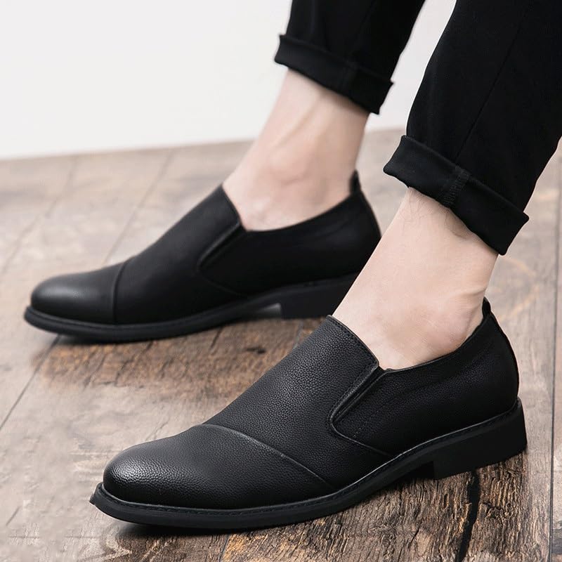 Formal Oxford Shoes for Men's Anti-Slip Casual Calfskin Leather Slip-on Evening Breathable2