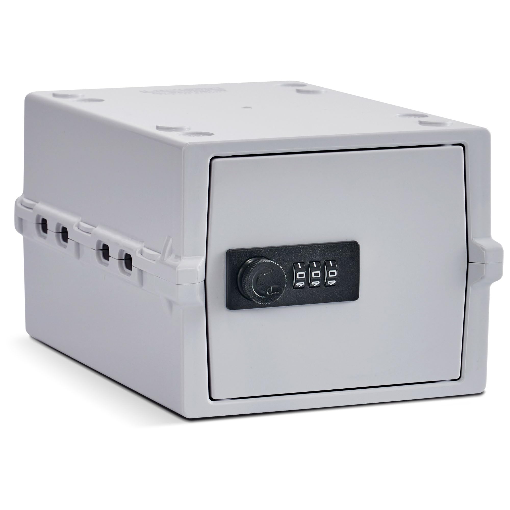 Lockabox Opal White Mini™ | Small Lockable Box With Combination Lock (3L) | Compact Storage Lock Box For Small Medicines, Snacks & Mobile Phones | External Size 22.3 X 15.4 X 12 Cm (, Mini)