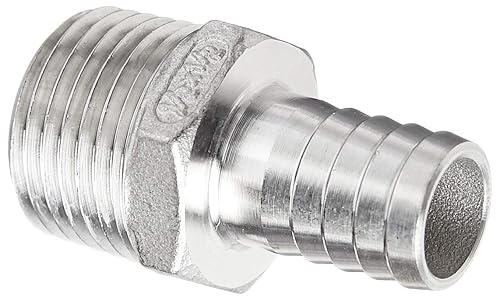 Aprende a preparar 1/2b1/2mpt macho manguera adaptadores de púas NPT de acero inoxidable