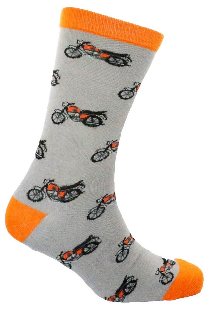 David Van Hagen Mens Motorbike Socks - Orange