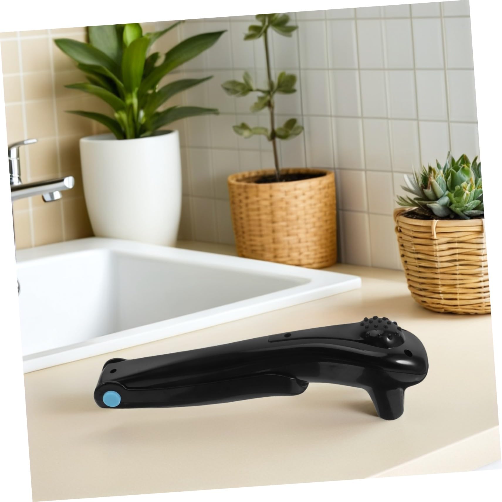 Depiladora Eléctrica para Espalda Hombre, Afeitadora Corporal DIY Negro ABS