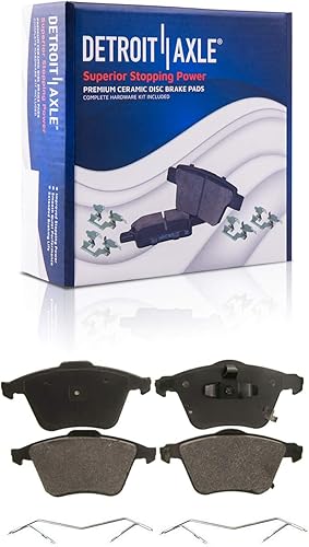 Miniatura 423 de Detroit Axle - Pastillas de Freno Delantero para Ford Fusion Lincoln MKZ Zephyr Mercury Milan Mazda 6, Pastillas de Freno Cerámica Reemplazo