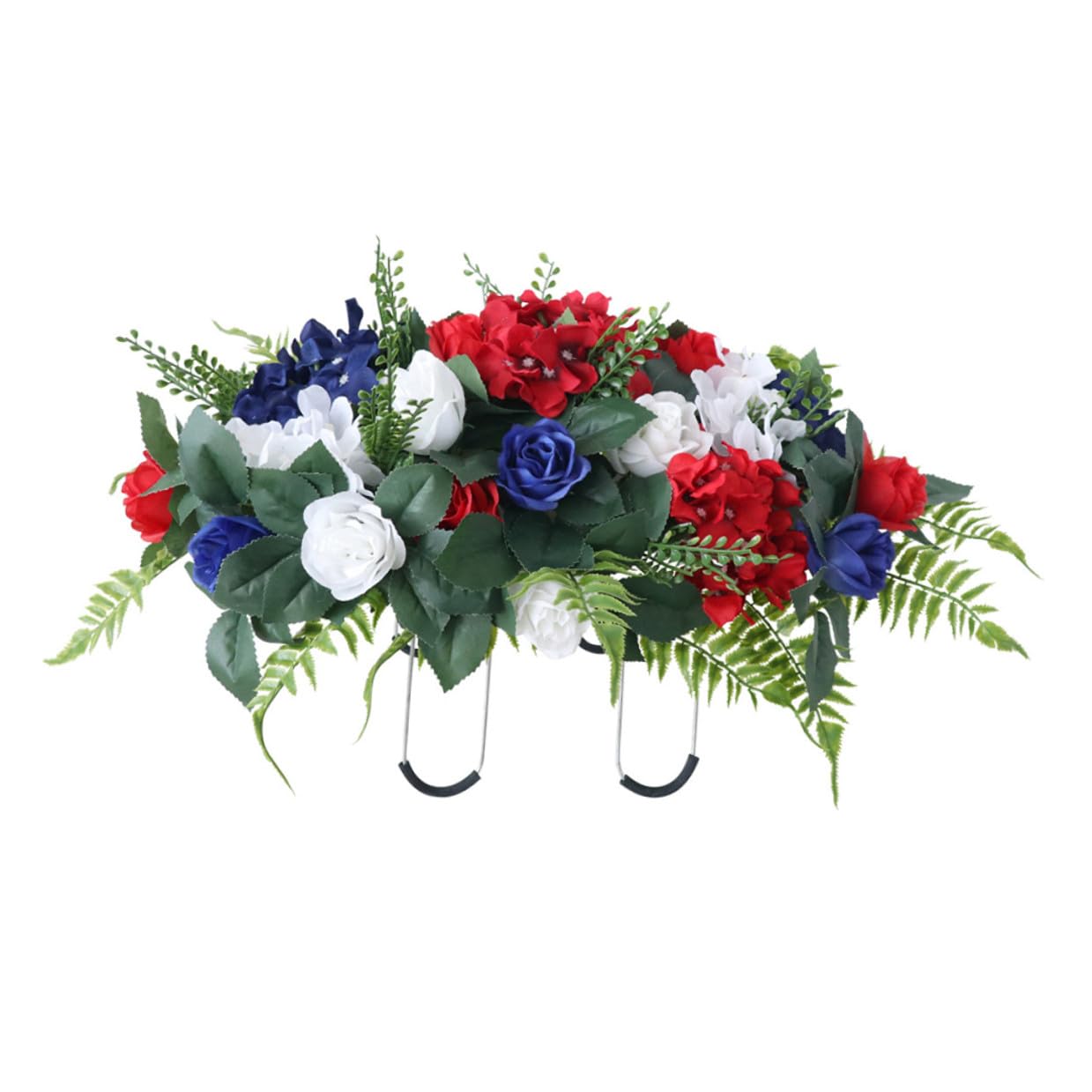 Fleurs de cimetière artificielles sans entretien pour pierre tombale toujours fleurie