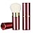 Falliny Retractable Kabuki Makeup Brush, Travel Face Blush Brush, Portable Powder Foundation Sunscreen Brush with Cover for Blush, Bronzer, Buffing, Flawless Powder Cosmetics