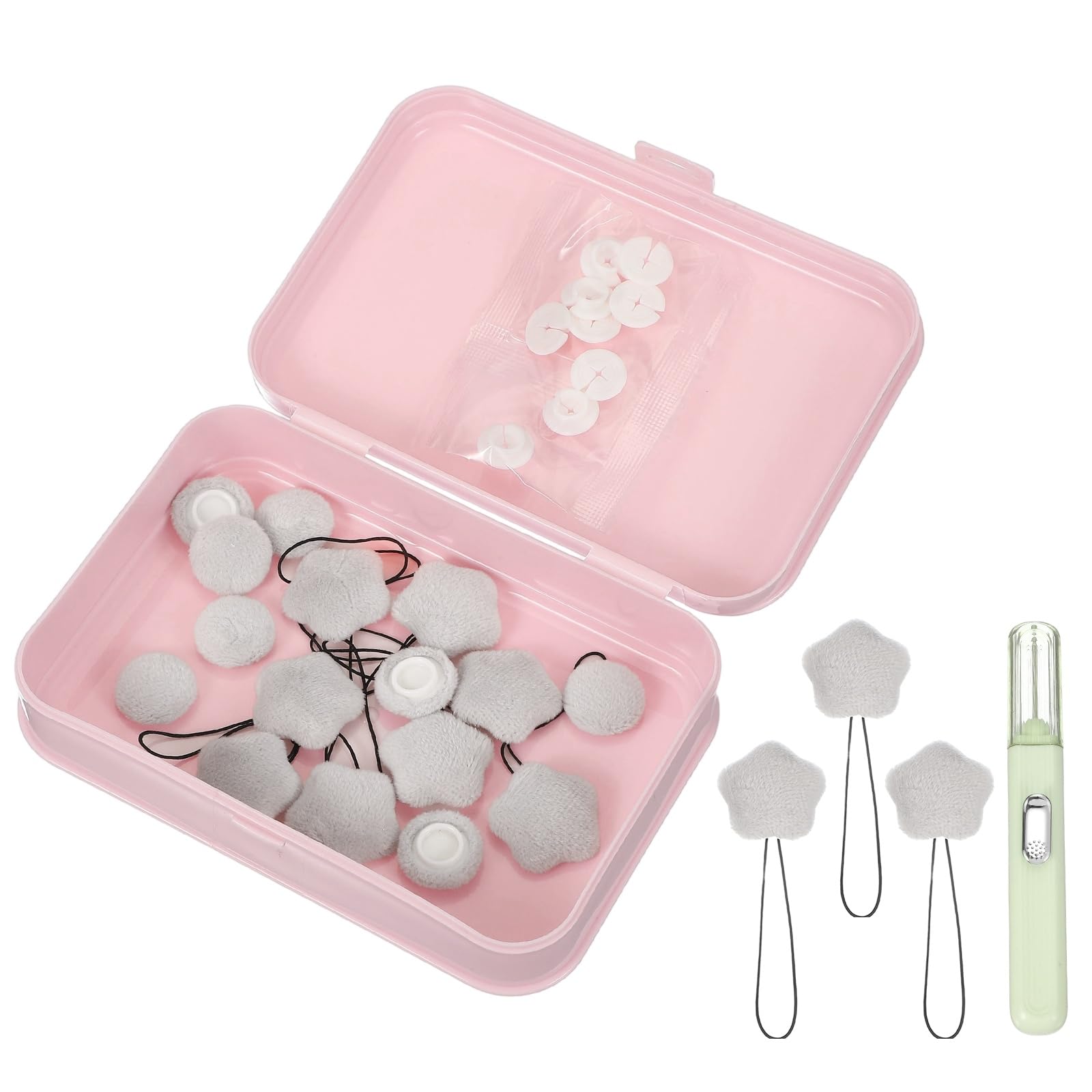 Clips de couette en tissu gris pour un lit d'enfant parfait et des rideaux bien ajustés