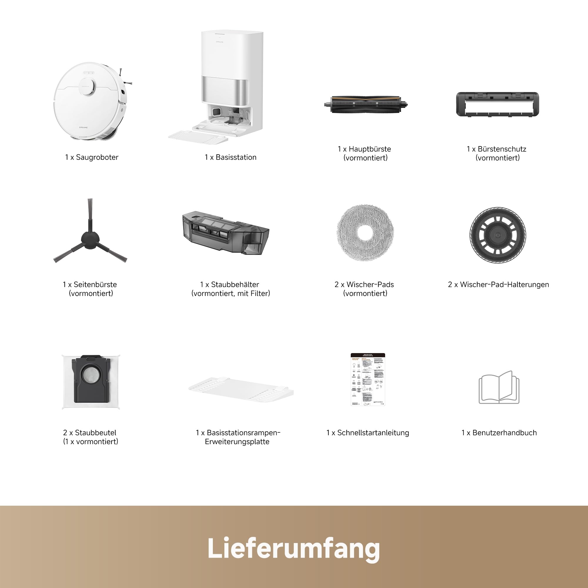 dreame L40 Ultra A Saugroboter mit Wischfunktion,dualem System gegen aufgewickelte Haare, 24.000 Pa Saugkraft, 10,5 mm Moppanhebung, Mopp-Selbstreinigung und intelligenter Hindernisvermeidung