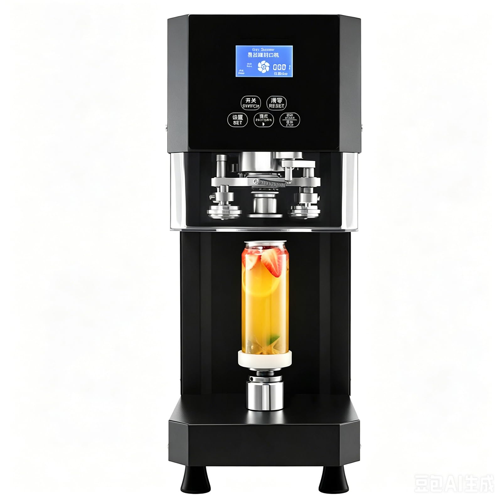 Sigillatrice Elettrica Per Bicchieri Da 370 W, Macchina Automatica Per Sigillare Lattine Con Contatore E Display Lcd, Ideale Per Casa, Bar, Ristorante E Negozi Di Bevande, Colore Nero.