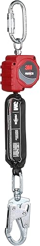 3M Protecta 3100507 - Línea de vida autorretráctil con mosquetón 3100507, red, gancho giratorio a presión, 6 pies