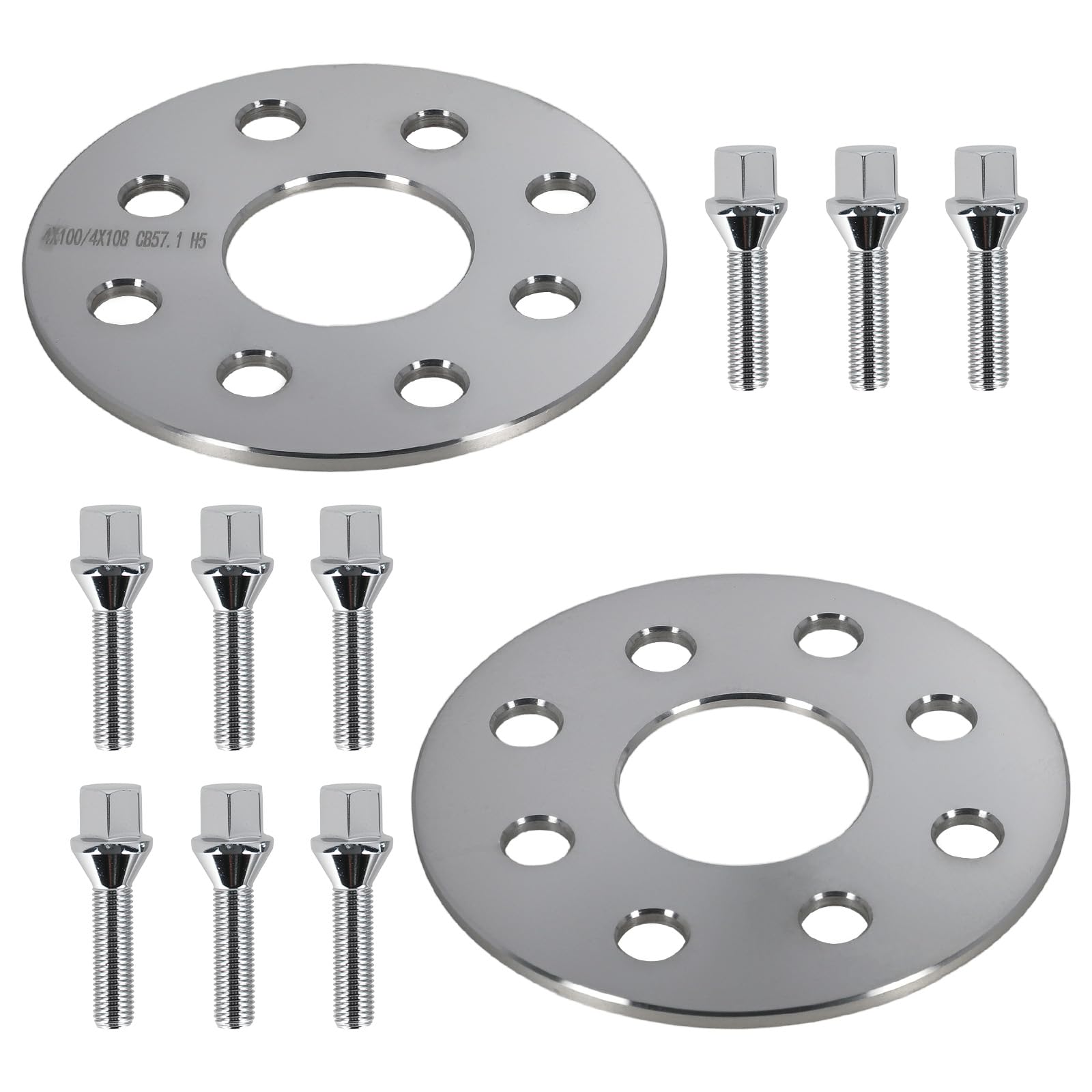 maXpeedingrods 2PCS 5mm Spurverbreiterungen mit Radschraube für VW Corrado, Golf I-III, Jetta, Passat, Lupo (1970er-1990er)
