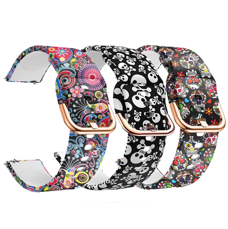 3-Pack Bands Compatible with RADLEY Series 32/Series 20/Series 19/Series 46/Series 10 Strap, Replacement Adjustable Wristband Replacement Printed Pattern Watch Band Bracelet for Women (Pack3-C)