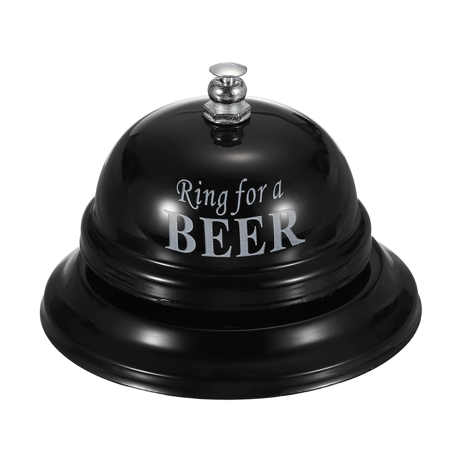 PATIKIL Desk Bell, 3.3" Front Desk Service Call Bell Metal Ringing Loud Clear Reception Counter Bar Ring for Restaurant Hotel Game Classroom Dinner Pet Dog Training(BEER, Black)