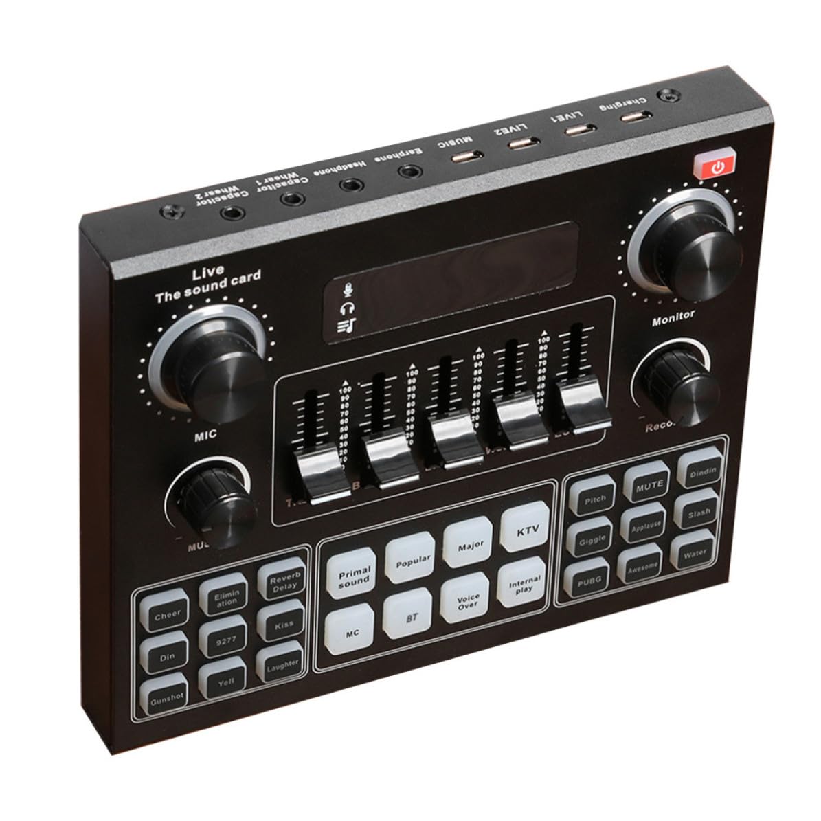 Live Soundkarte für Handy und Computer mit Abs Material Dual Mobiltelefon Unterstützung und Klangwechsler für Mobiles Live Streaming und Aufnahme