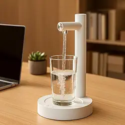 Dispenser Automático De Água Premium, Recarregável USB, Bomba Portátil 1800mAh, Compatível Com Galões, Ideal Para Casa, Escritório E Viagens, Marca VARENZIA