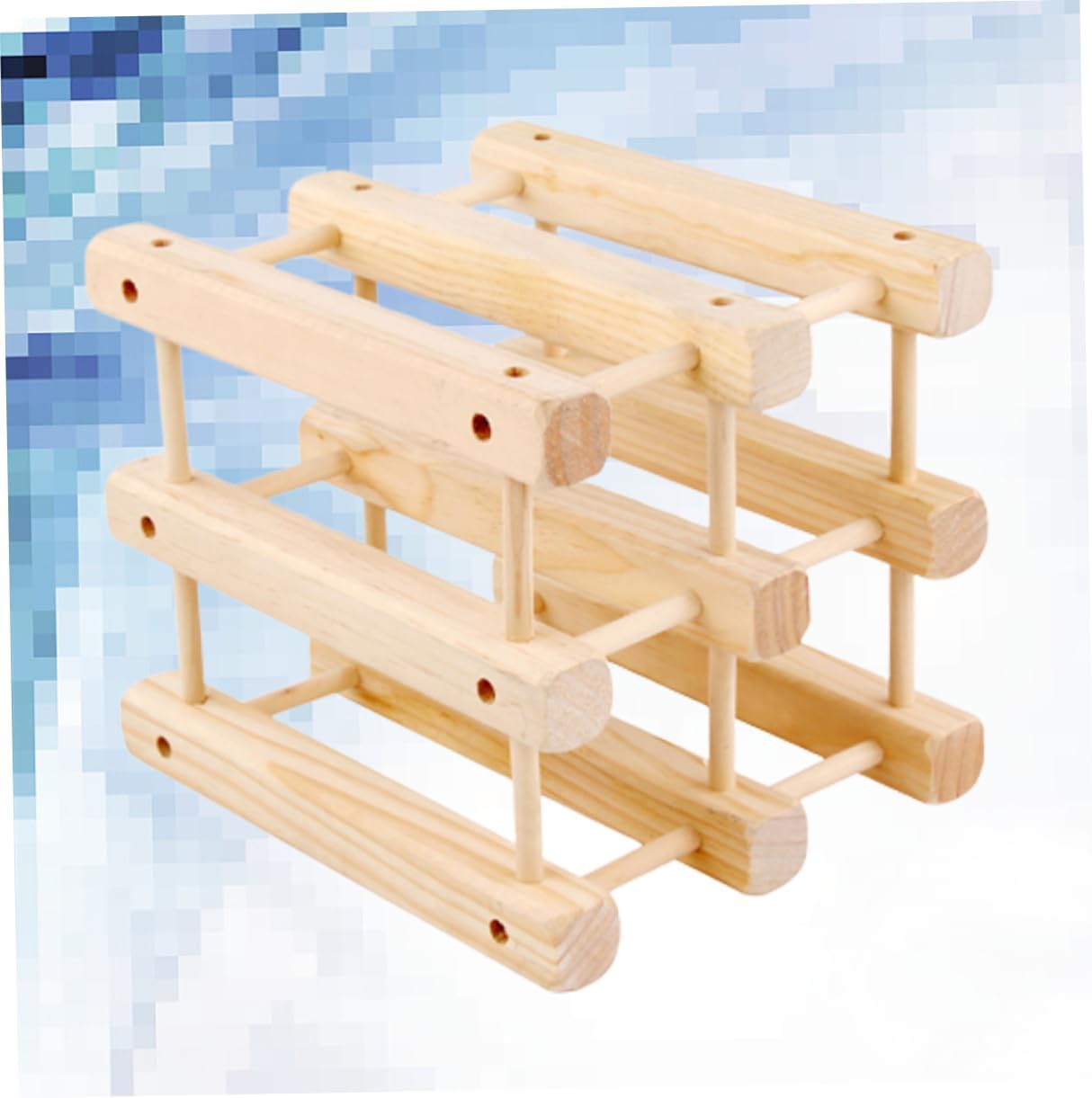 ABOOFAN Solid Wood Wine Rack Bottle Holder European Display Stand Wine Storage Organizer for Countertop