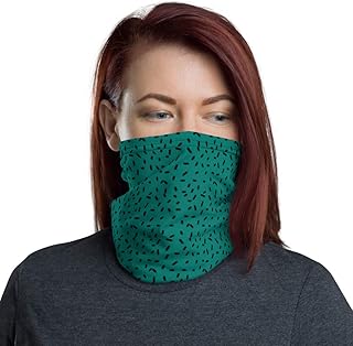 Abstract Black & Pine Green Style Breathable Washable Neck Gaiter