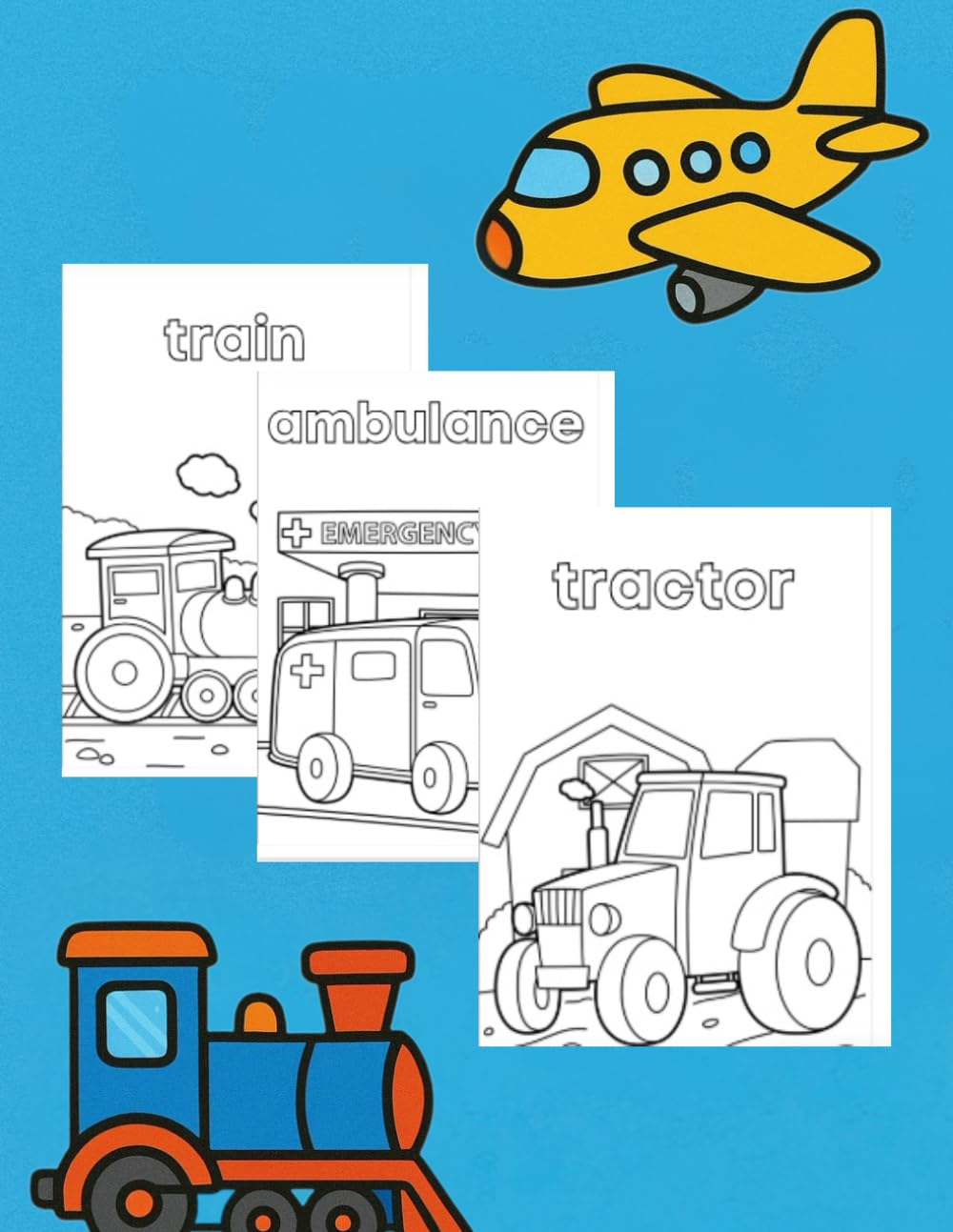 Vroom Vroom Vehicles: Kids Coloring Book