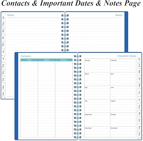 Miniatura 6 de Agenda y anotador de citas 2026 - Agenda diaria por hora A5 de enero 2026 a diciembre 2026, agenda semanal con intervalo de 30 minutos, tamaño