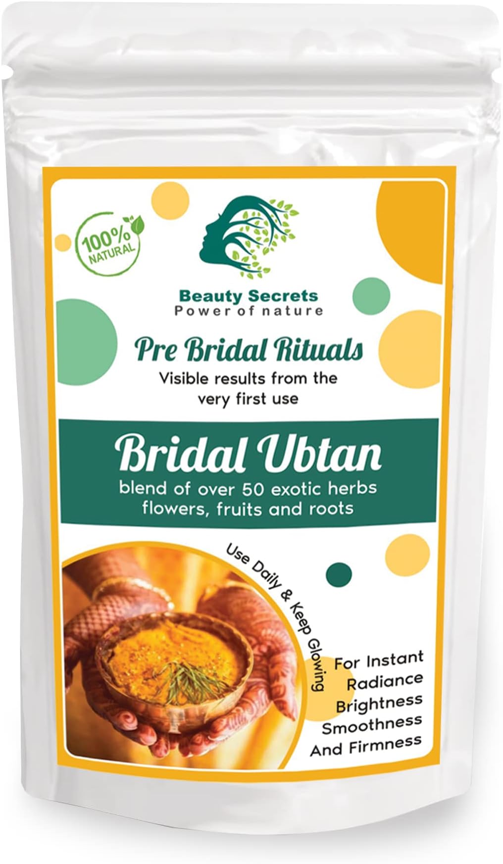 Beauty Secrets Ayurvedic Bridal Ubtan Powder for Skin Radiance and Tan Removal - Natural Body Wash for Women and Men - All Skin Types_100gm