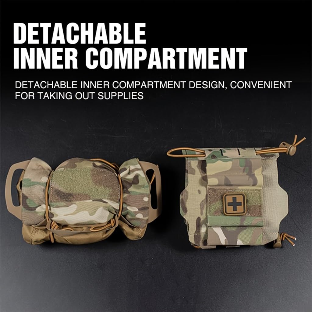 WLXW Taktische Erste-Hilfe-Tasche MOLLE-Medizintasche IFAK-Ausziehbarer Medizin-Organizer Tourniquet-Tasche Holster Die Tourniquet-Tasche Für Jagd Und Airsoft(RG)