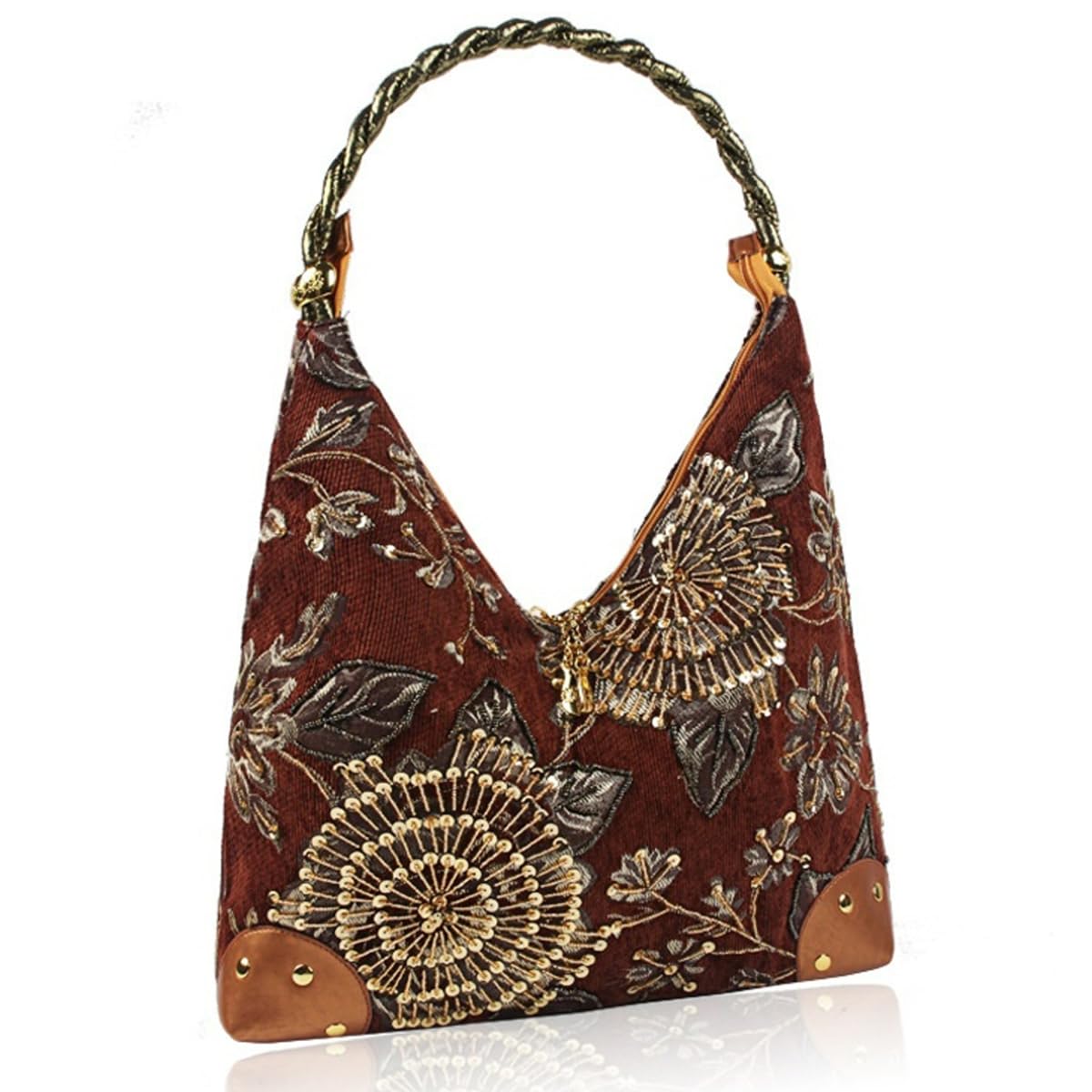 Newphoria P71 Women Brown Medium-Sized Fabric Shoulder Bag with Large Strap (B0CLJ5ZZ19) Amazon Price History, Amazon Price Tracker