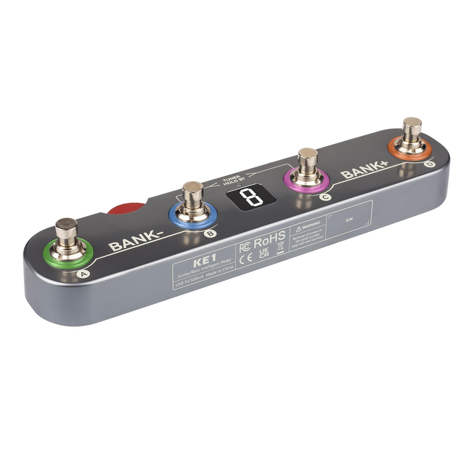 Dilwe Pedał Efektu Gitarowego z 60+ Efektami, 36 ustawień Wstępnych, Akumulator, Audio USB, dla Komputerów Mac, IOS, Android