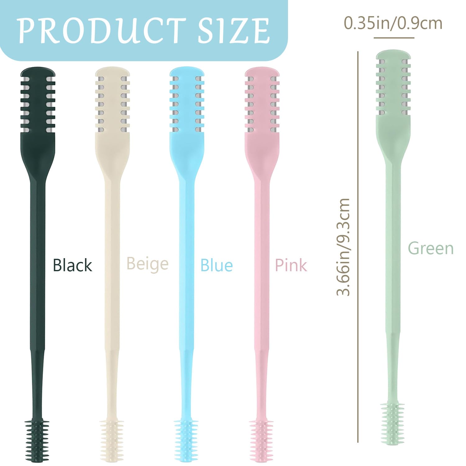 JIAOYANG 5Pcs 2-in-1 Nose Hair Trimmer for Men Women: 2026 New Portable Double Sided 360° Rotating Nasal Hair Cutter for Women Home Travel (Multicolor) - 3