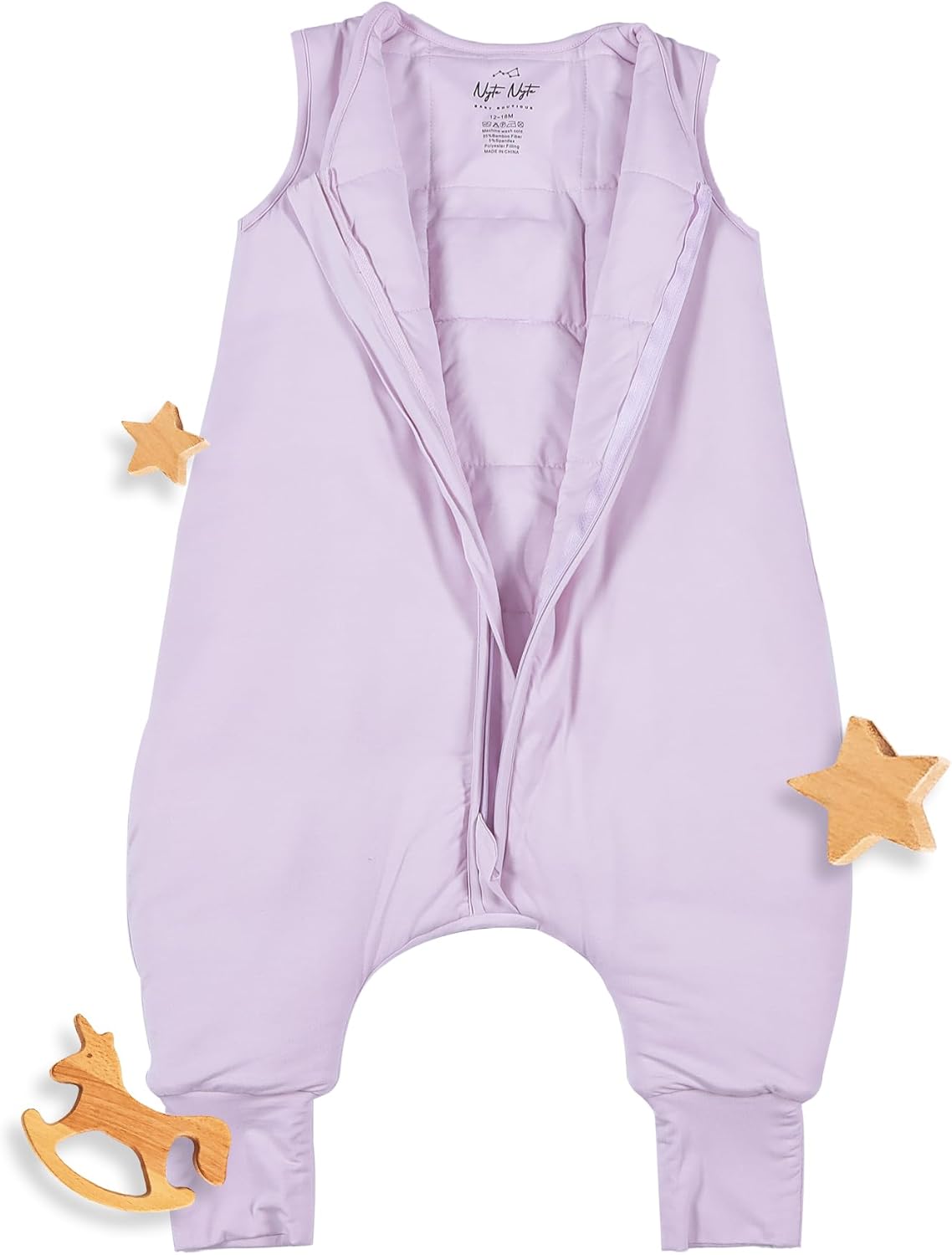 Nyte Nyte Baby - Sleeveless Soft Baby & Toddler Sleeping Sack, Breathable with Adjustable Feet Cuffs & Anti-Slip Grip