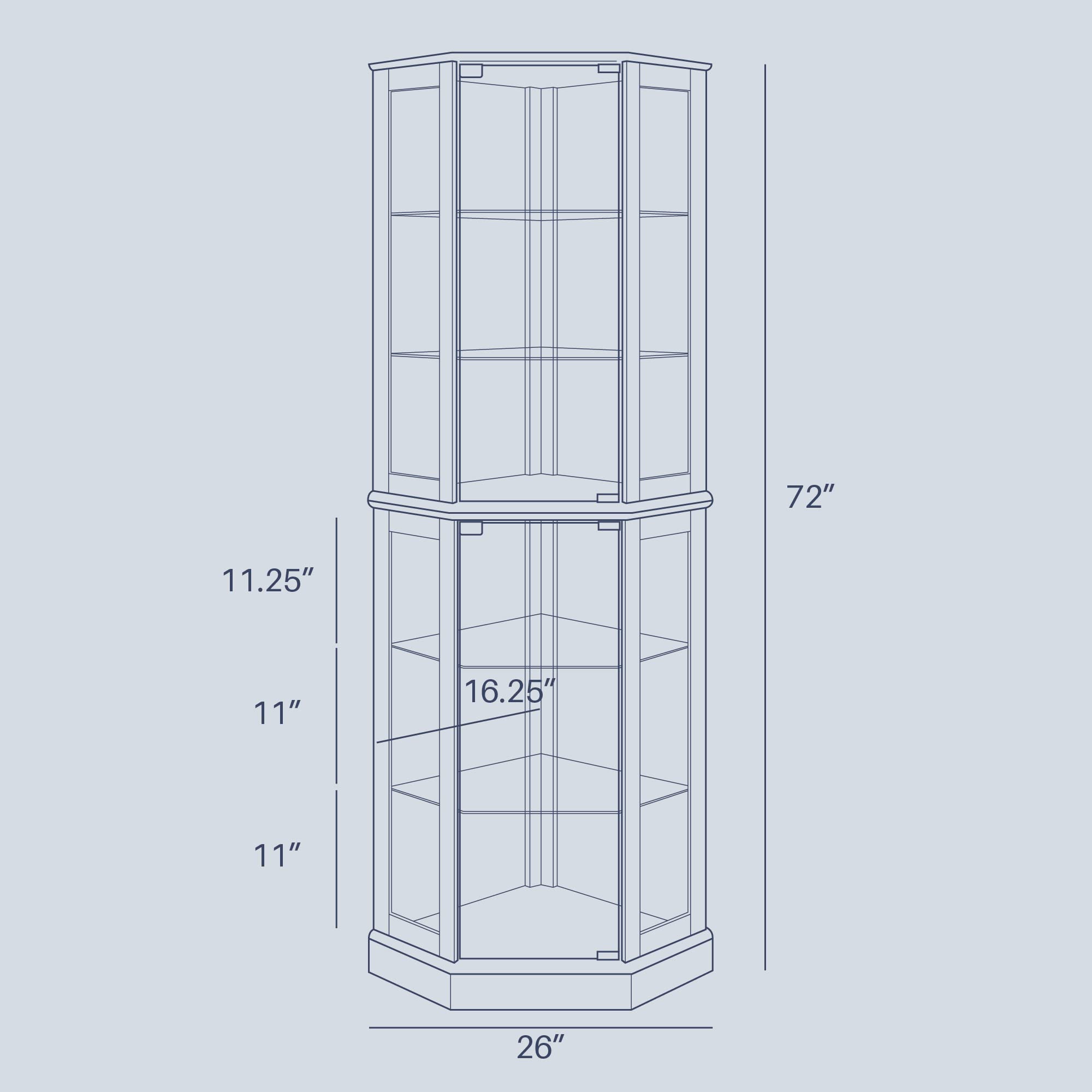 BELLEZE Lighted Corner Display Curio Wooden Cu...B087QYGXWH