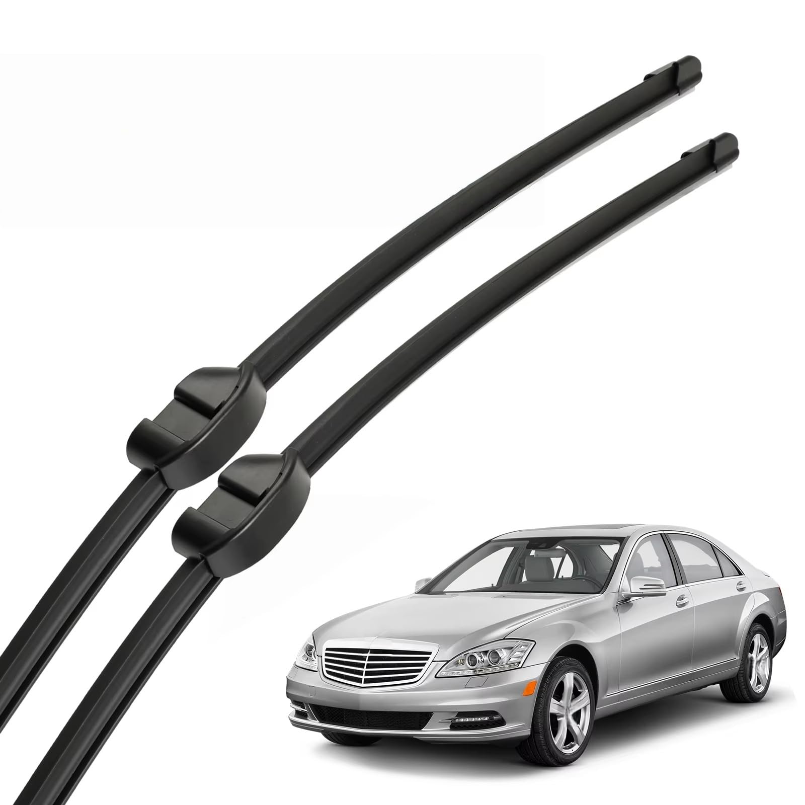 PAPEP Windscreen Wiper Blades for Mercedes Benz S-Class W221 2006-2013 27"+27", Front Replacement Wipers OEM Quality Water Repellent Rubber Automotive Windshield
