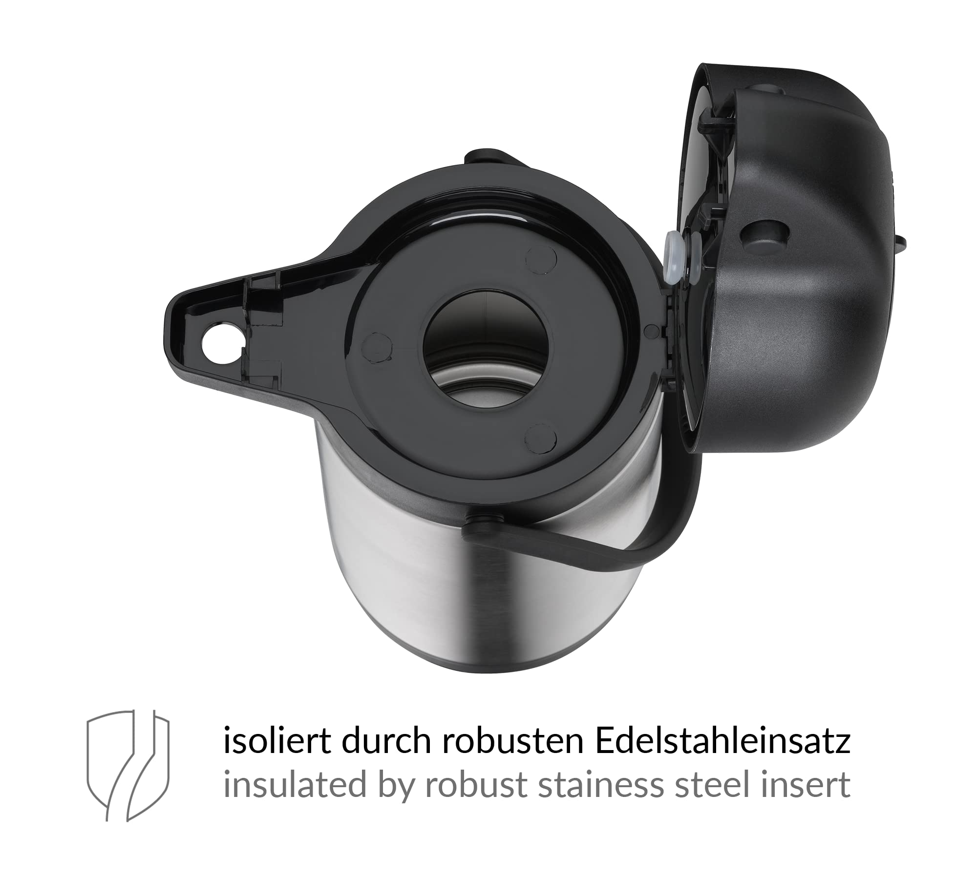 alfi Pumpkanne TT Edelstahl mattiert 2,5 l – Getränkespender mit praktischem Pumpmechanismus, hält Getränke stundenlang heiß/kalt, BPA-frei, ideal für Büro, Catering, Gastronomie