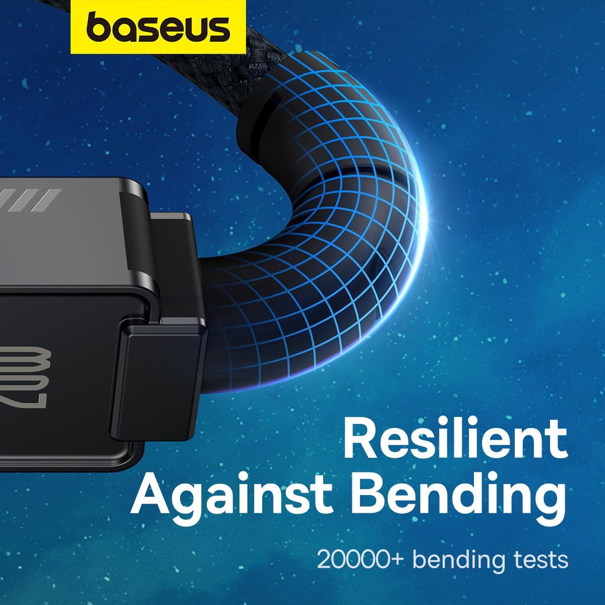 Baseus Cabo USB C para Lightning PD 20W, série inquebrável, cabo de carregamento rápido com transferência de dados de 480 Mbps de alta velocidade (Preto) Baseus Cabo USB C para Lightning PD 20W, série inquebrável, cabo de carregamento rápido com transferência de dados de 480 Mbps de alta velocidade (Preto)