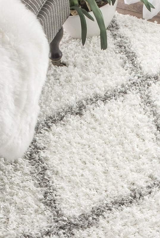 Image of Handmade Shaggy Pure Microfiber Smooth & Anti-Skid Carpets for Bedroom & Living Room, 2 inch Thickness Size- 12X12 Feet