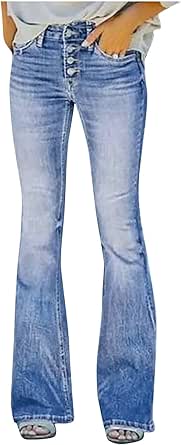 Waist Elastic High-rise, Straight Fake Denim Print Pants main image 0