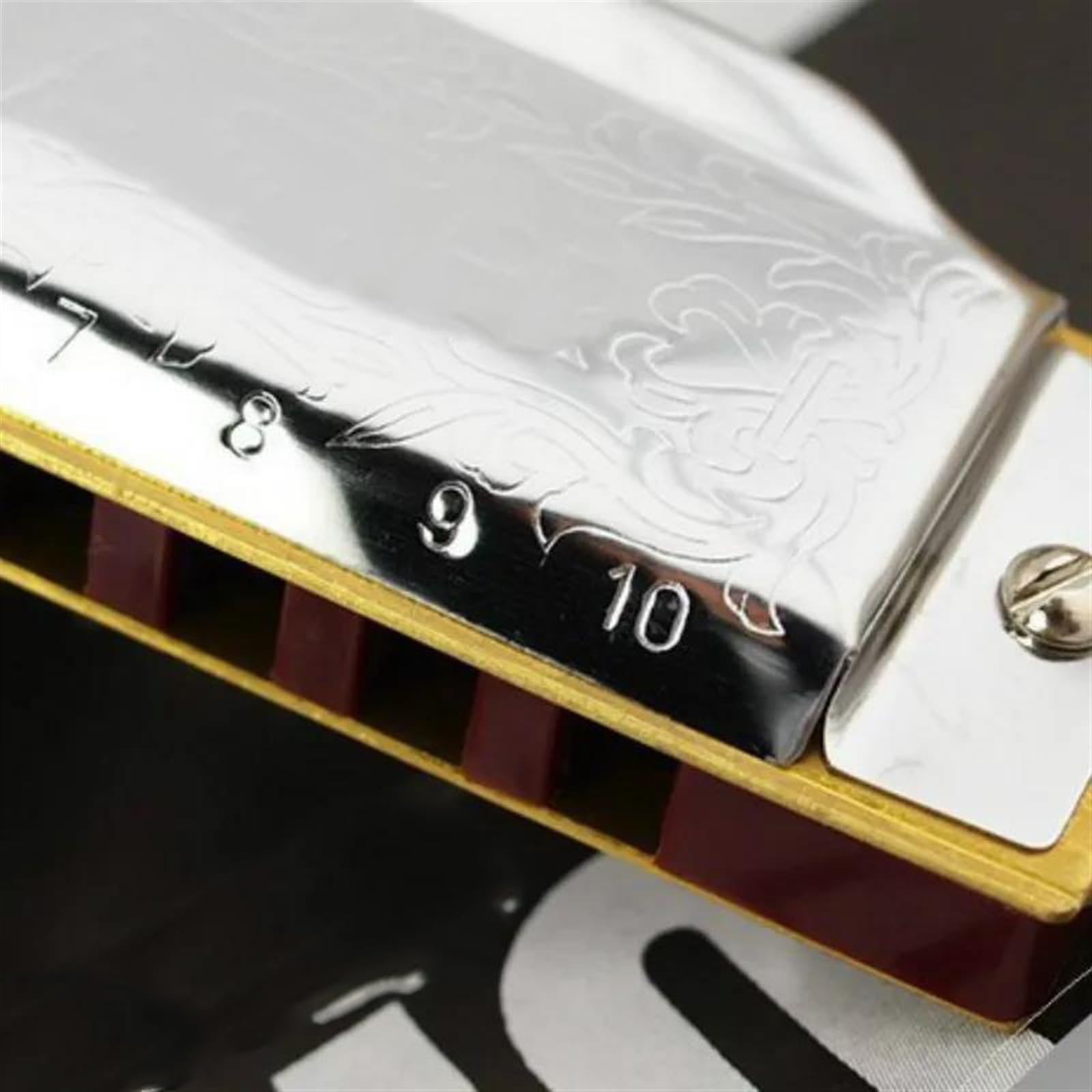 Harmonijka 10-otworowa harmonijka diatoniczna bluesowa C Key Harp Instrument dęty drewniany odpowiedni dla początkujących