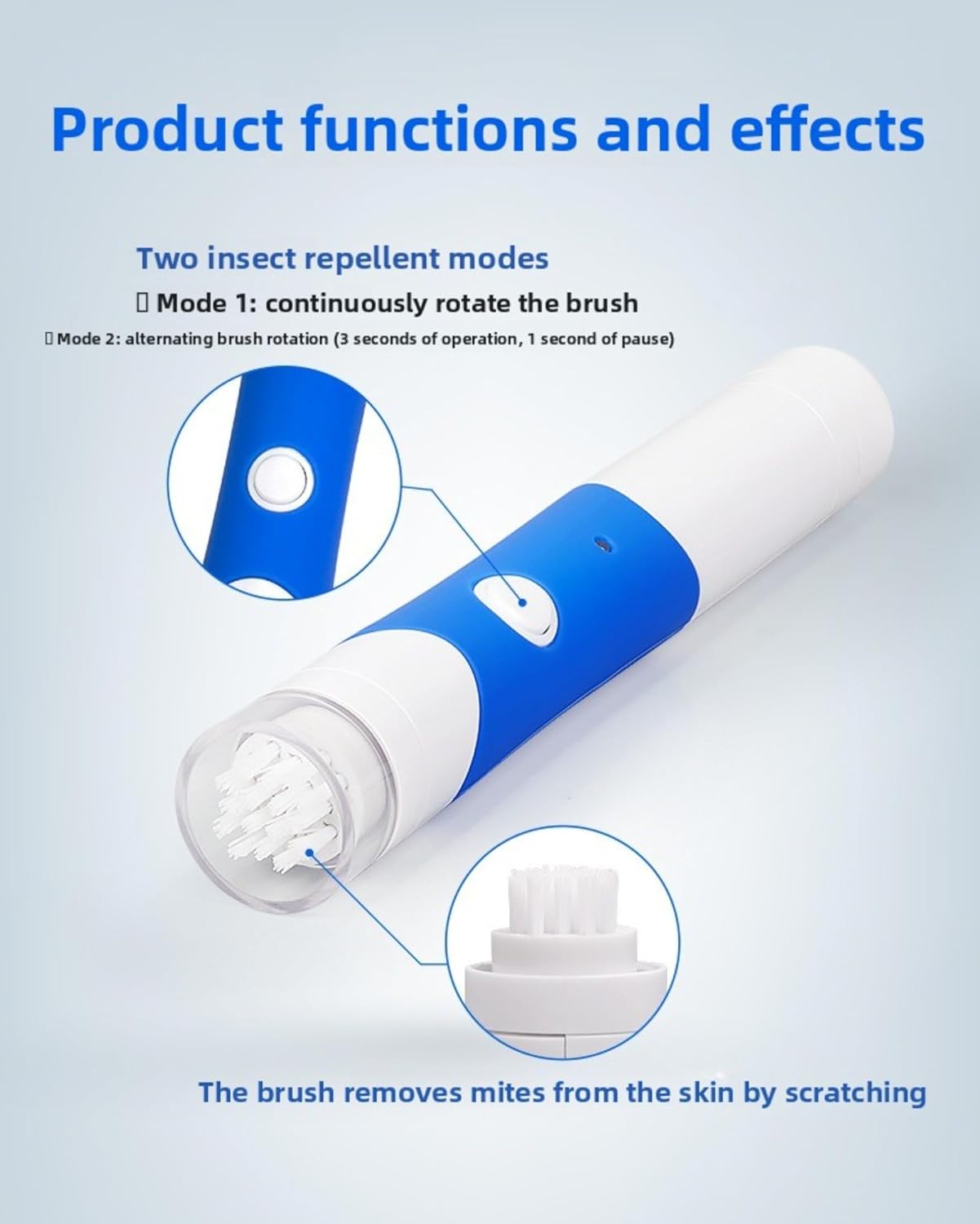 Electric Tick Remover Tool for Dogs & Cats - Gentle One-Button Pet Tick Pen with Rotating Brush, Portable for Humans & Pets Outdoor Use Camping Hiking