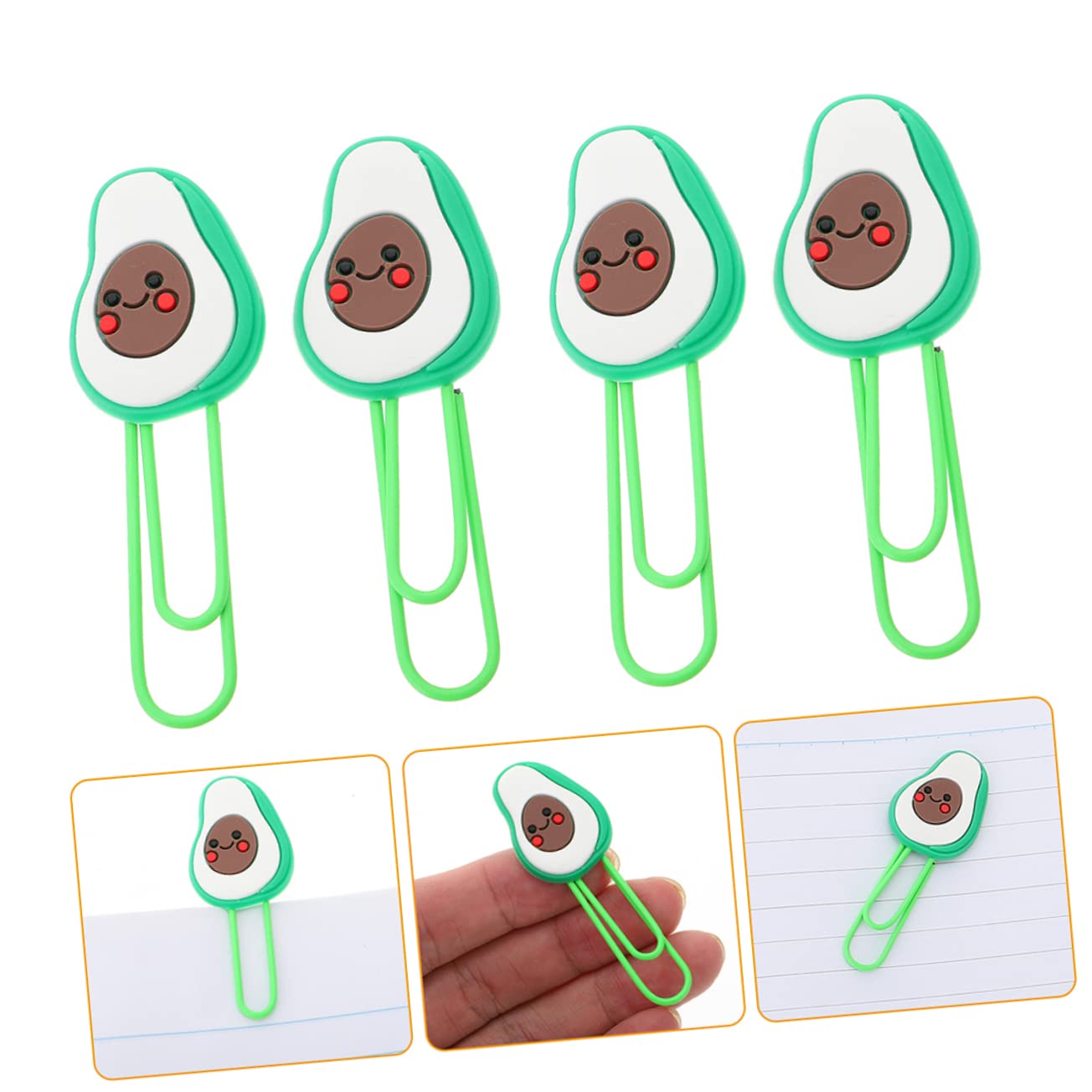 MAGICLULU 40pezzi Graffette Clip Per Documenti Decorative Per Scuola e Casa Graffette Creative Avocado