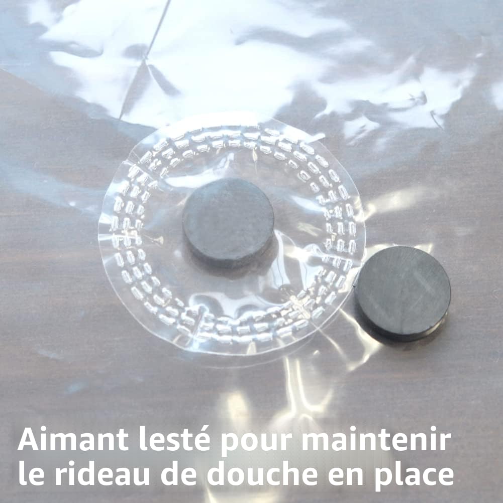 PEMZ-SP009 rideau de douche transparent PEVA Textures élégantes imperméable non