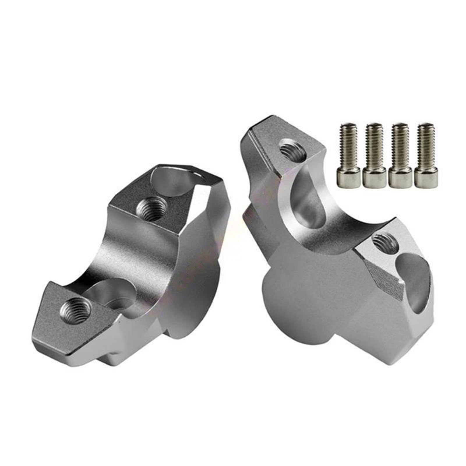 KWEZ Motorbike Modified Accessories Fit For 150/160 Motorcycle Handlebar Risers(Silver)