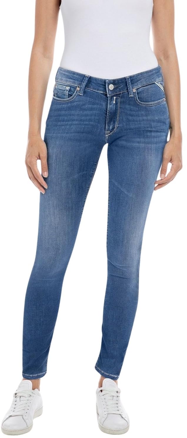 Replay women's jeans with power stretch, blue (Medium Blue 009), 26W / 28L