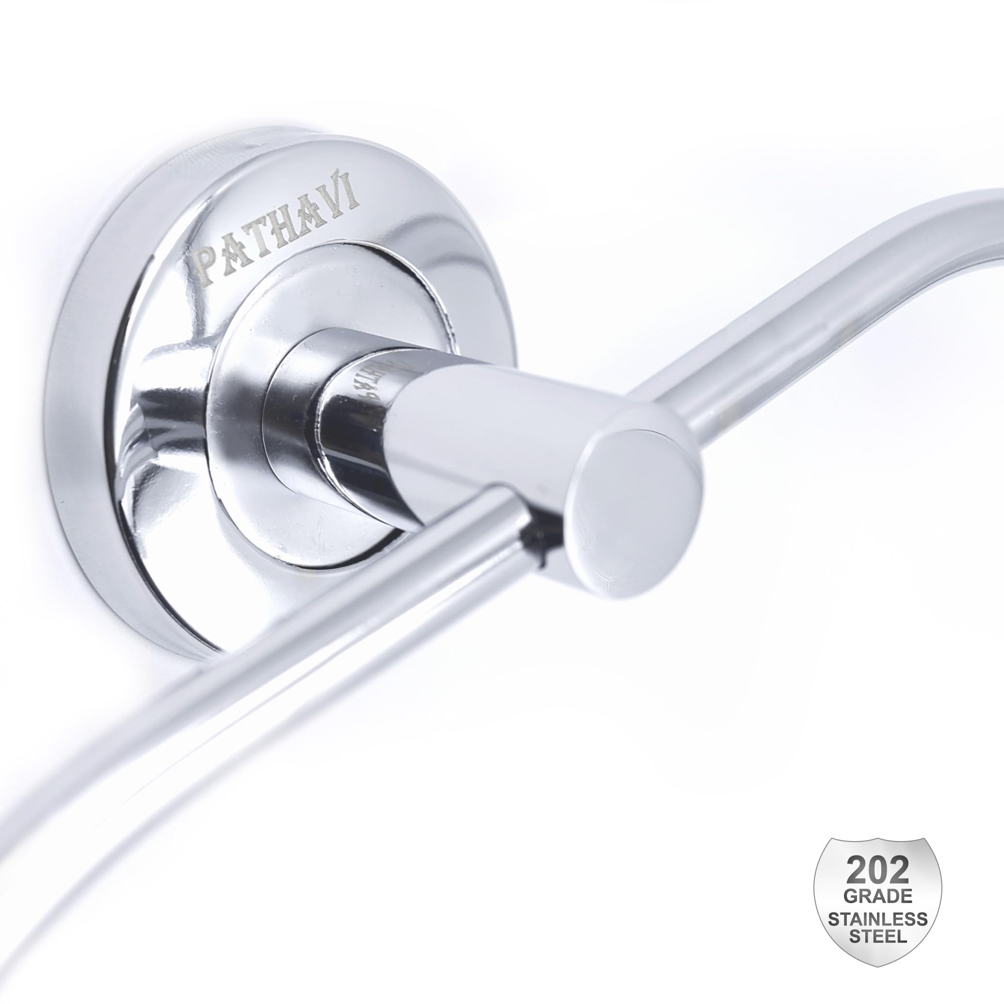 Stainless Steel Towel Holder for Bathroom | Wash Basin | Towel Hanger | Napkin Holder for Wash Basin | Towel Ring| Bathroom Accessories (Oval, Chrome Finish, Pack of 1) — Amazon image 7