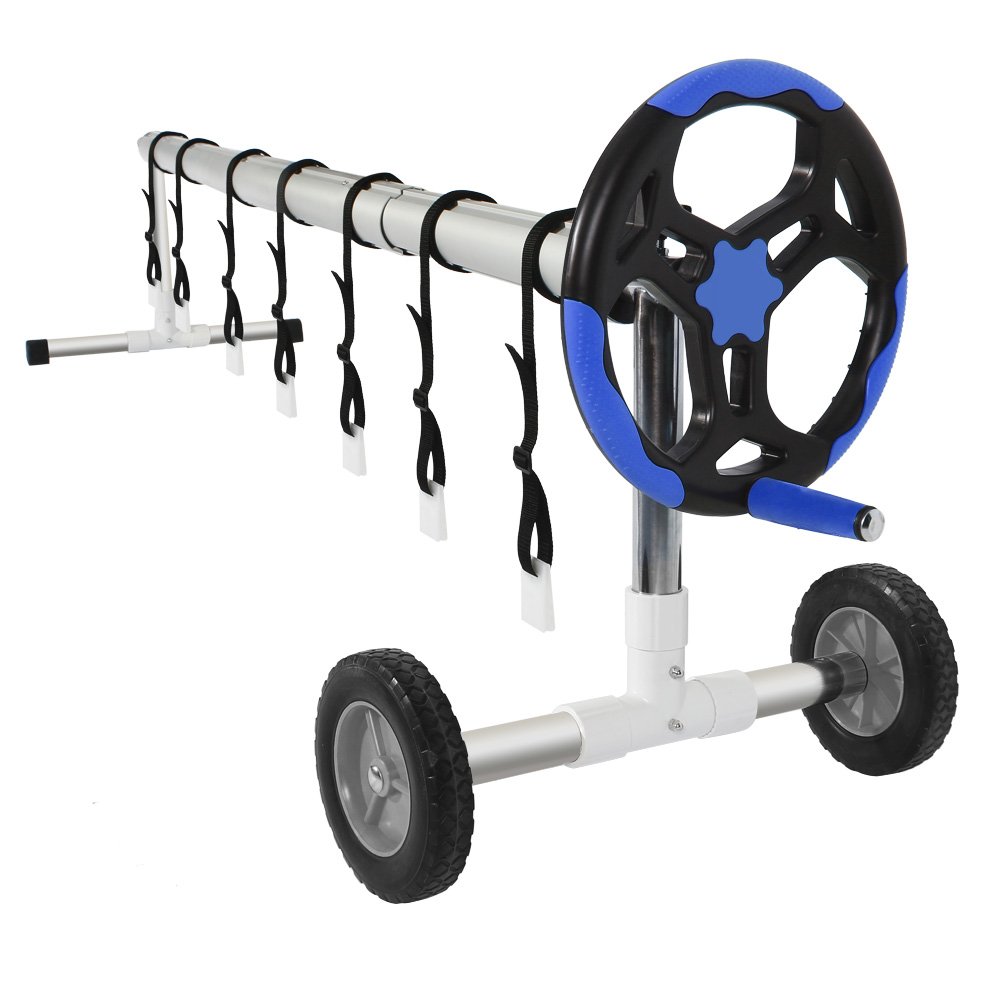Thxbyebye 18Ft Aluminum Swimming Pool Cover Reel Solid Wheel Swimming Floatation Devices