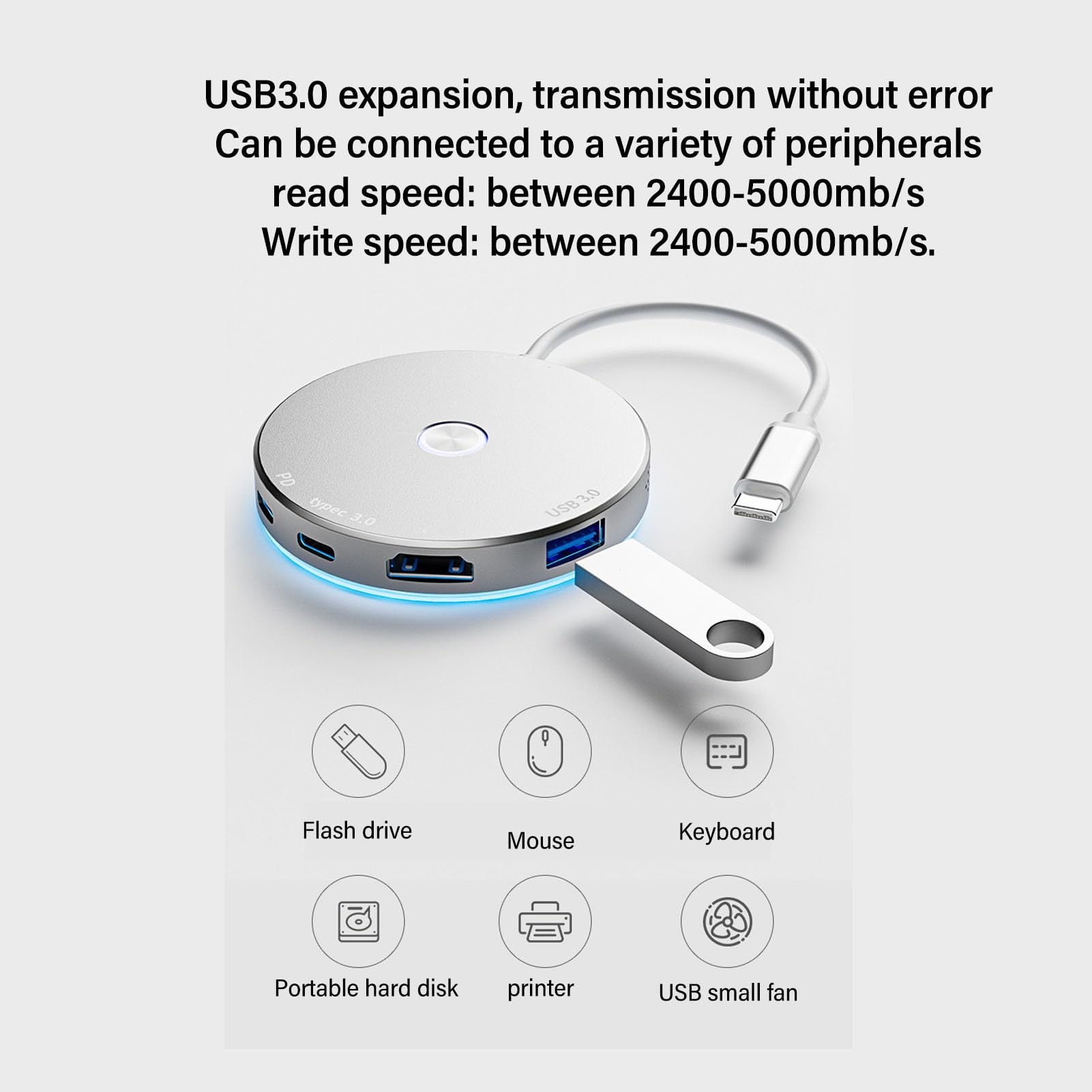 Scheda di Acquisizione Videogiochi, Docking Station per Scheda di Acquisizione 4 in 1 con PD 100W/video Tipo C 1080P a 60Hz/video HDMI 4K a 30Hz/USB 3.0, per/Steam Deck/PC