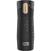 Contigo x Ally Love Stainless Steel Vacuum-Insulated Travel Mug with Autoseal and Easy Clean Lid, Spill-proof, Keeps Drinks cold 24 hrs &amp; hot for 11 hrs, BPA Free, 16oz., West Loop 3.0, Licorice