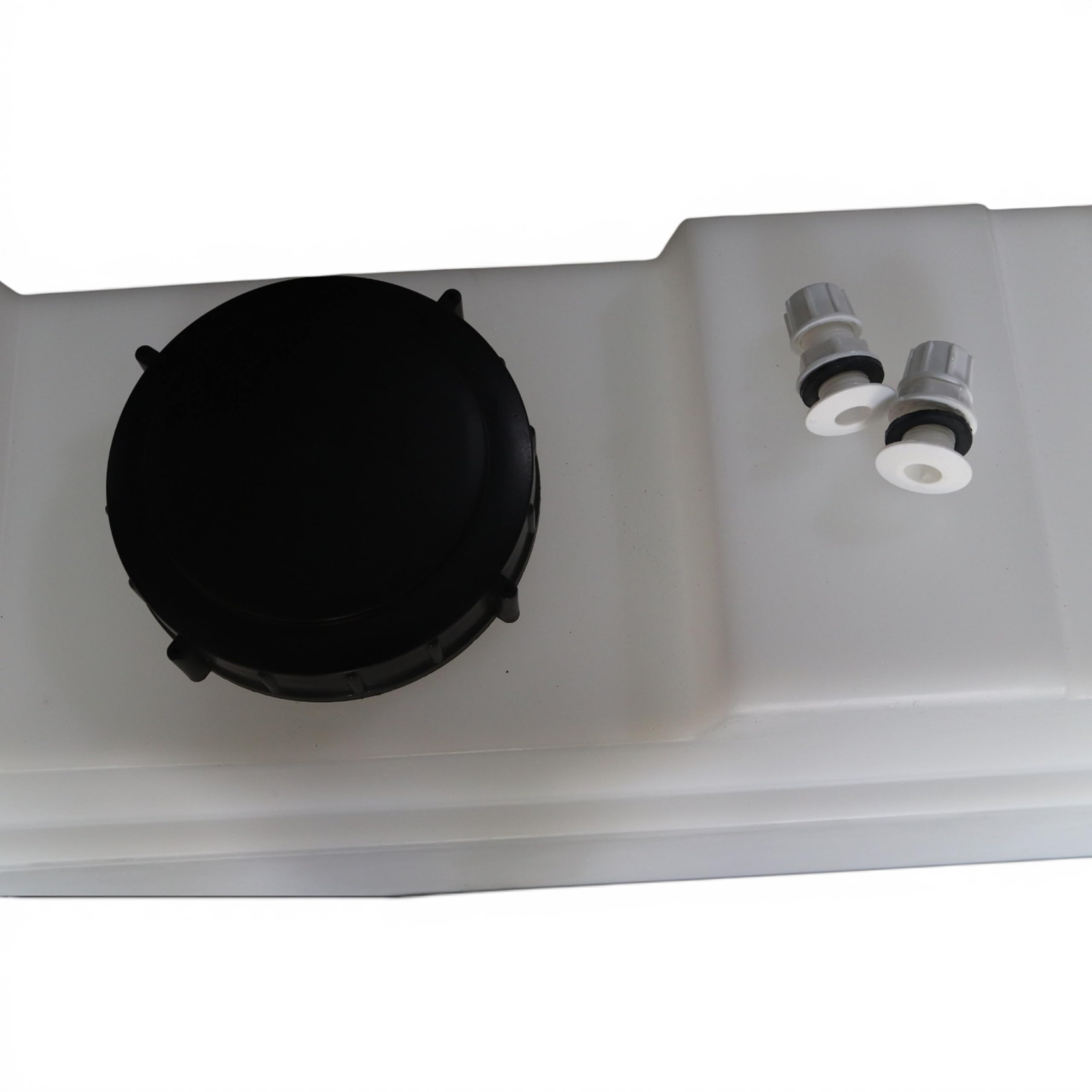 Varile 70 Liter Radkastentank Universal | Schmal, Weiß, Kunststoff, mit 1/2" Anschlüssen