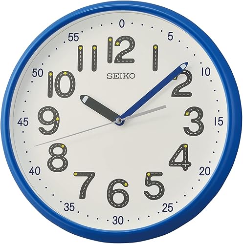 Seiko Reloj de pared Shuyona de 12 pulgadas, azul
